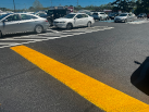 parking lot line close up