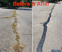 before and after crack filling